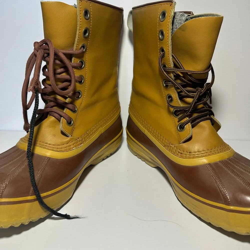 Sorel 1964 Premium Waterproof Duck Boots Men's 8 Tan Brown Winter Snow Boots